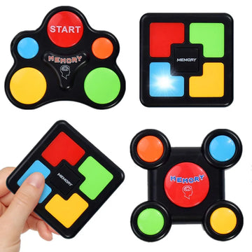 Educational Memory Game Machine with Lights and Sounds - Interactive Memory Training Toy for Children